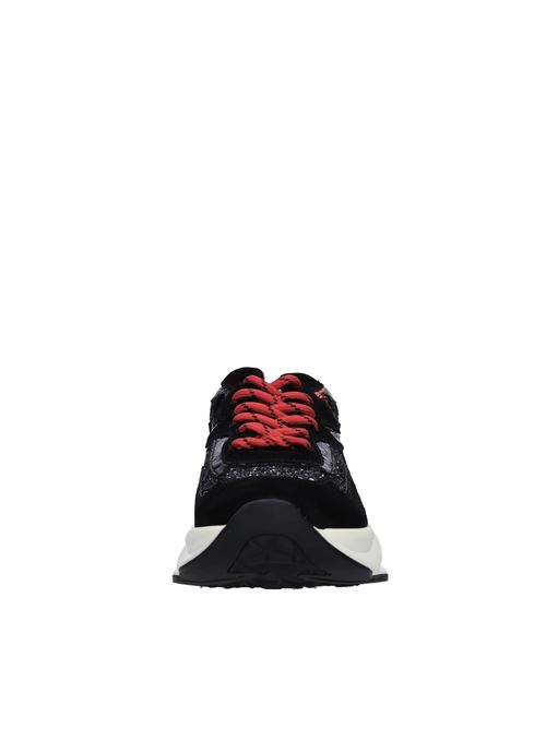 Sneakers in pelle ed ecopelle ELENA IACHI | E2210NERO-ROSSO